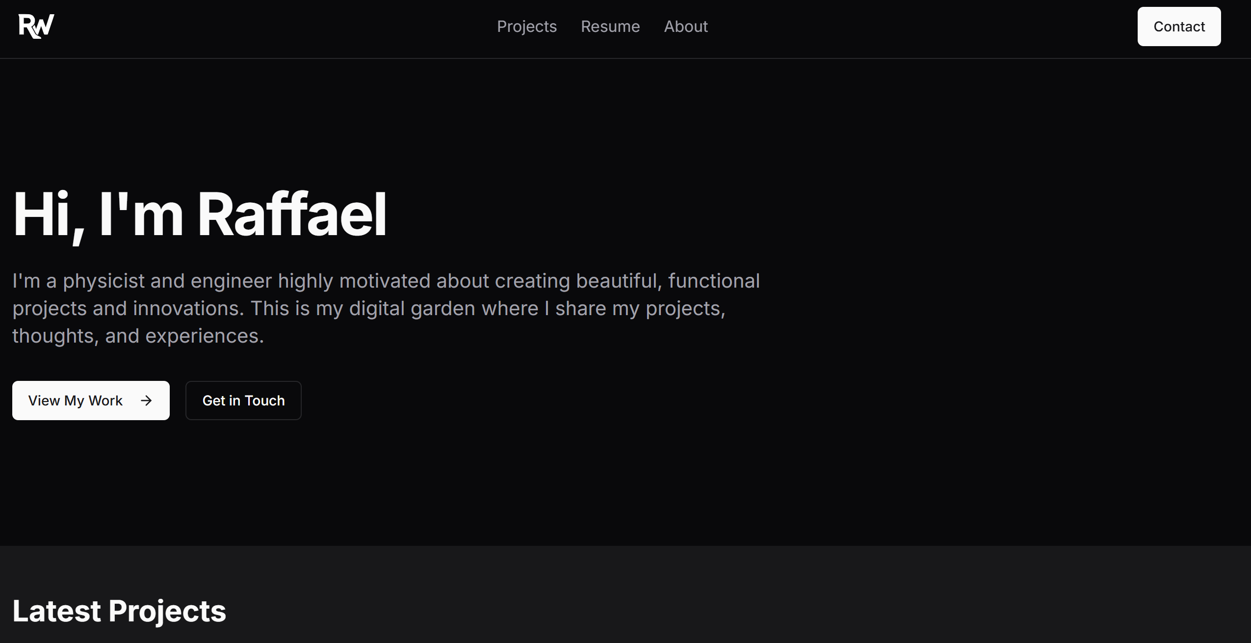 Landing page screenshot